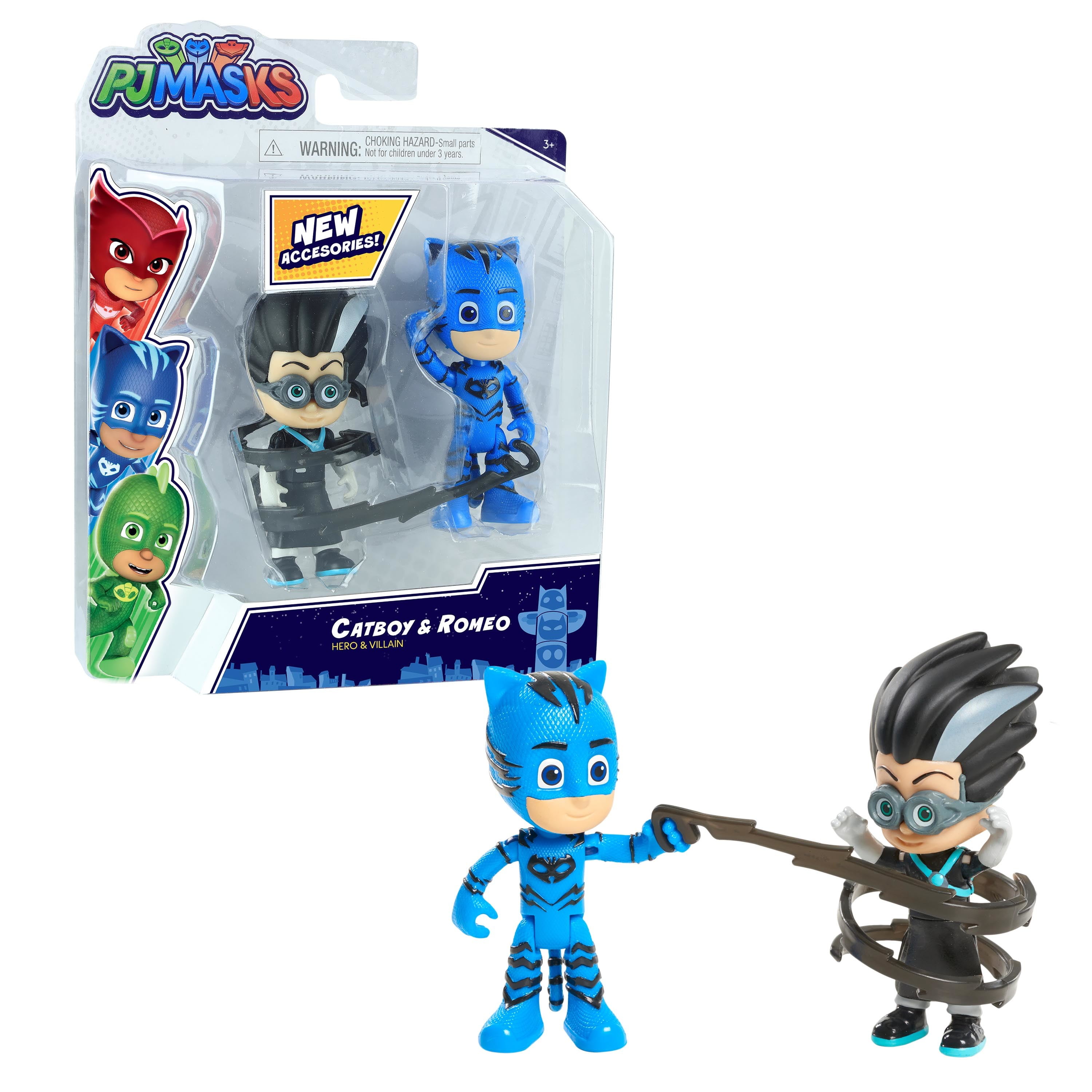 PJ Masks Light Up Hero and Villian 2-Pack Figure Set - Catboy vs. Romeo 