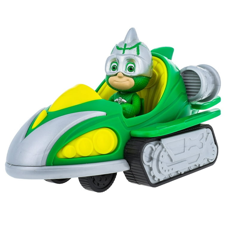 PJ Masks Kids Turbo Blast Racers Gekko Mobile Toy Car Gekko Action Figure 