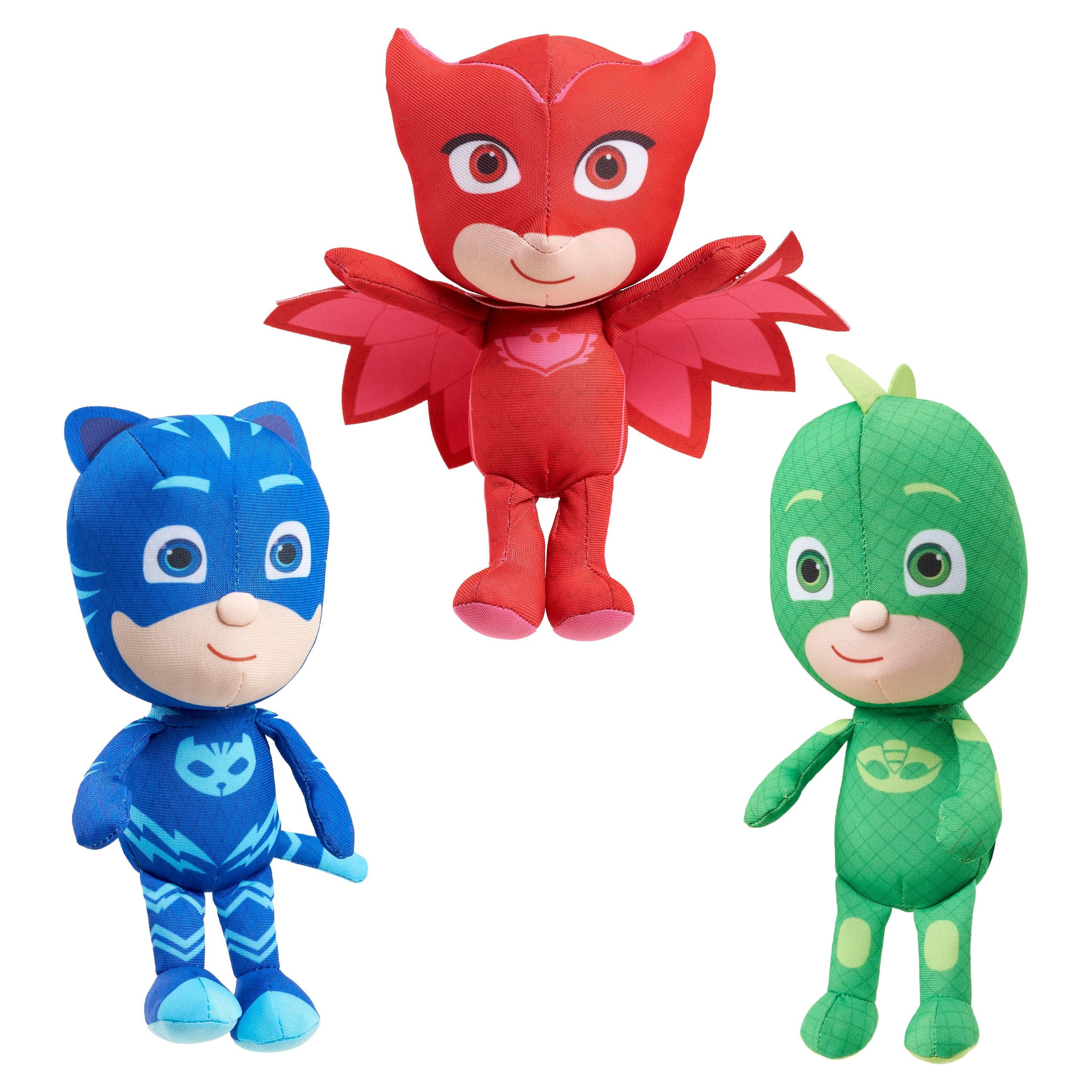 PJ Masks Mini Plush Asst, 3 Pack Bundle- includes Catboy, Owlette & Gekko,  Kids Toys for Ages 2 Up, Gifts and Presents