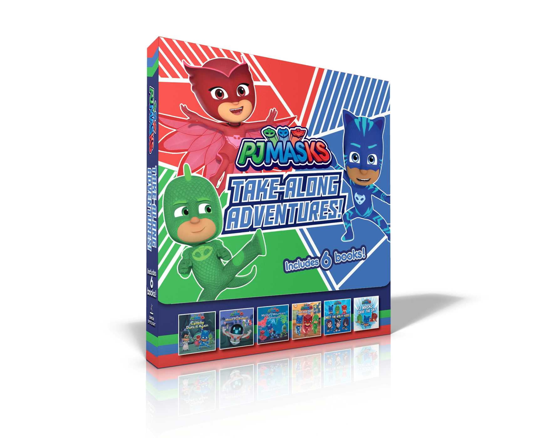 VARIOUS PJ Masks: PJ Masks Take-Along Adventures! (Boxed Set) : Catboy Does It Again; Meet PJ Robot!; Mystery Mountain Adventure!; PJ Masks Save the School!; Meet the Wolfy Kids!; PJ Masks Save the Sky (Paperback)