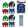 thumbnail image 1 of PJ Masks Party Supplies Favors Bundle Pack includes 16 Party Paper Masks and 1 Dinosaur Sticker Sheet, 1 of 1