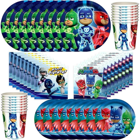 PJ Masks Party Tableware Classic Set for 24 Guests