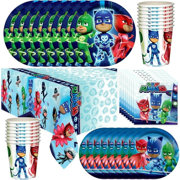 PJ Masks Party Tableware Deluxe Set for 16 Guests