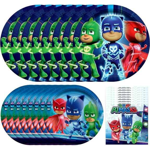 PJ Masks Party Tableware Starter Set for 16 Guests