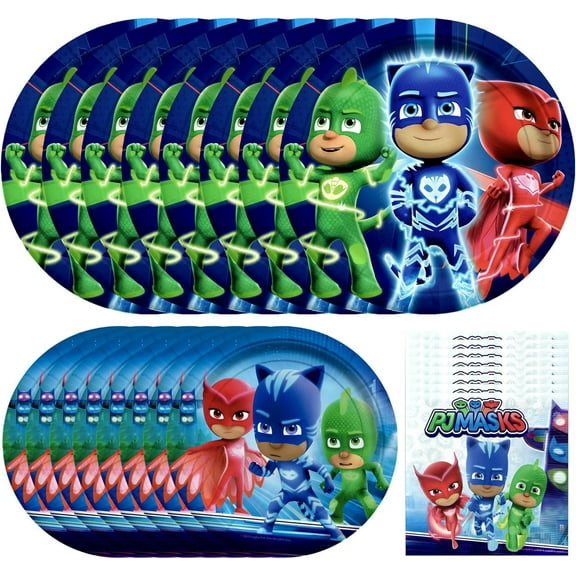 PJ Masks Party Tableware Starter Set for 24 Guests