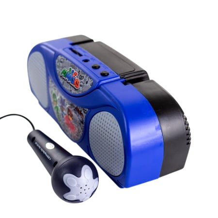 PJ Masks Portable Radio Karaoke Machine with Microphone Blue