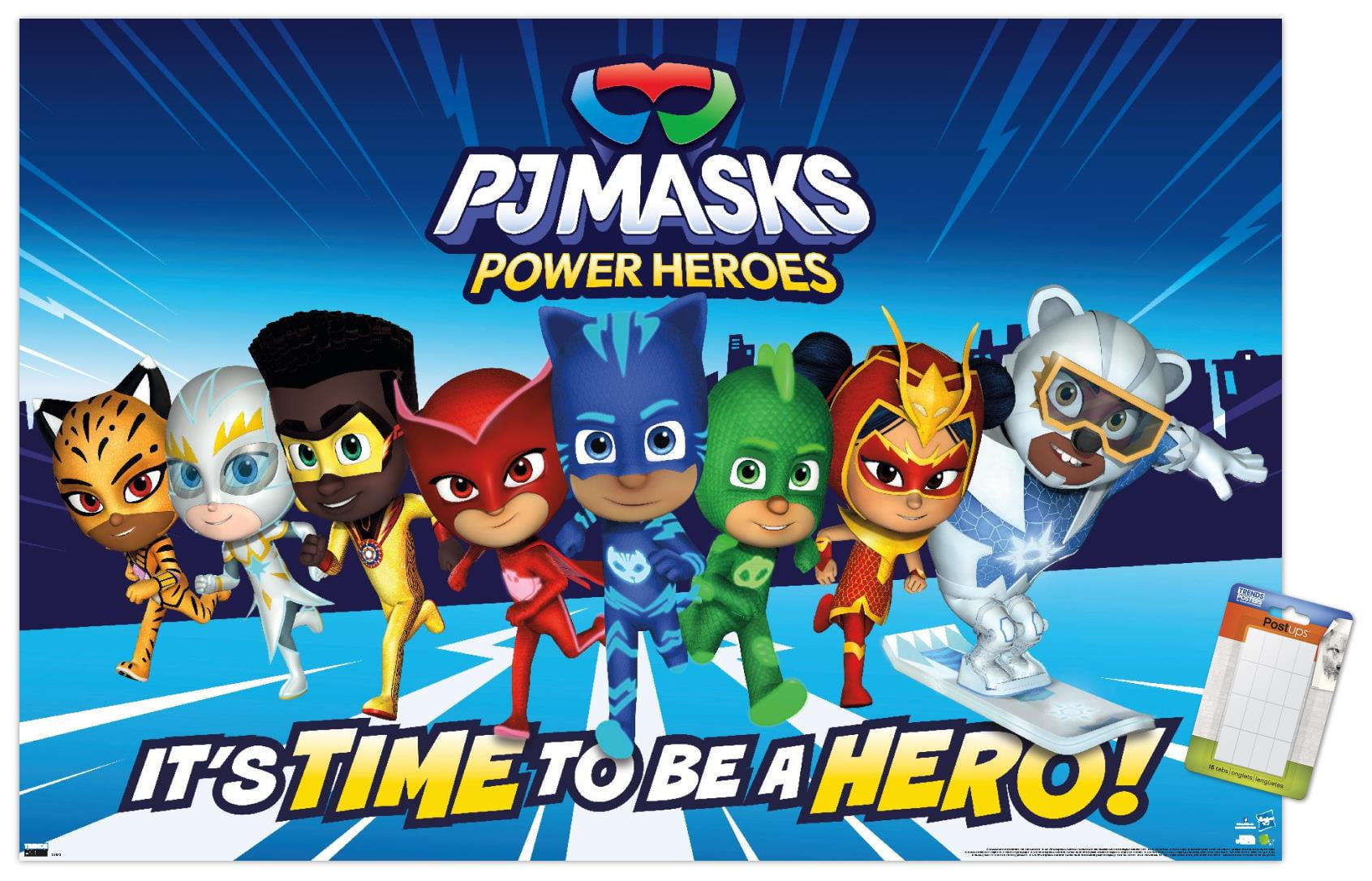 PJ Masks Power Heroes Group Wall Poster, 14.725" x 22.375"