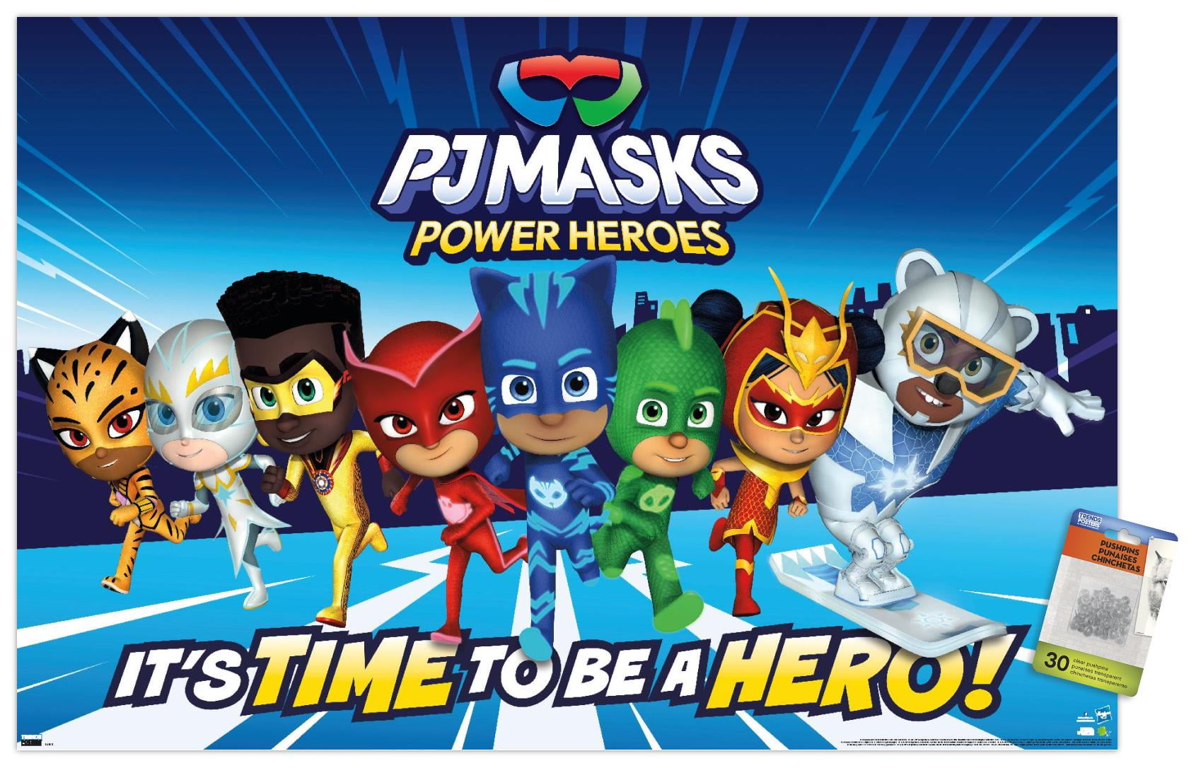 PJ Masks - Power Heroes Group Wall Poster, 22.375