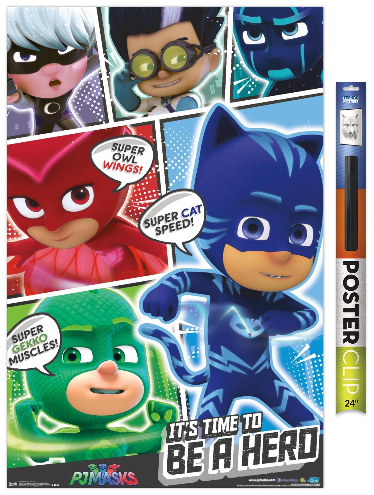 PJ Masks Powers Wall Poster, 22.375" x 34"
