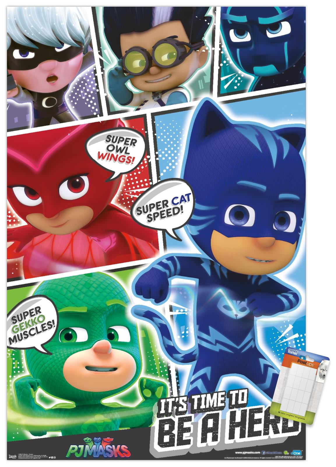 PJ Masks Powers Wall Poster, 22.375" x 34"