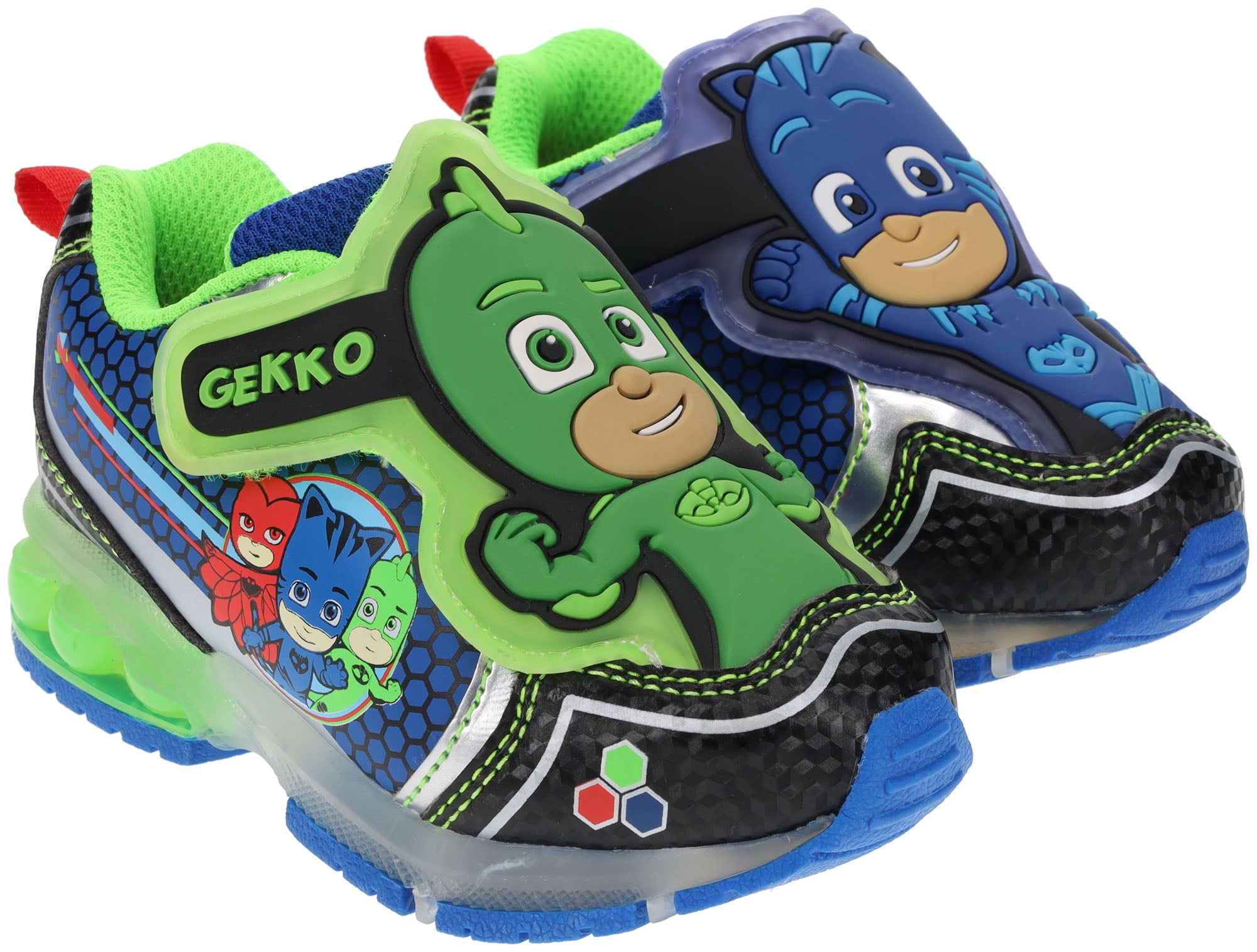 PJ Masks Shoes, Boys Mismatch Sneakers Gekko & Catboy, LightUp Runner