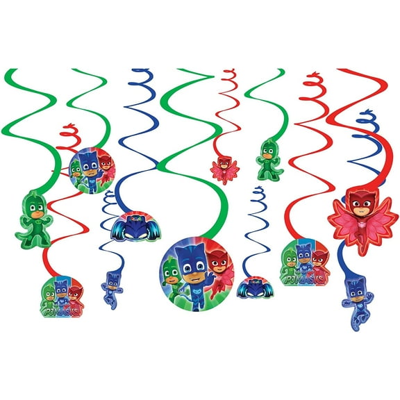 PJ Masks Swirl Decorations Value Pack (12 Pieces)