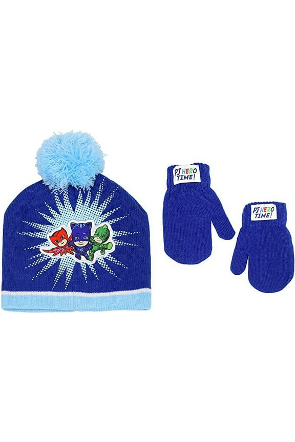 PJ Masks Toddler Beanie Cold Weather Hat And Glove Set