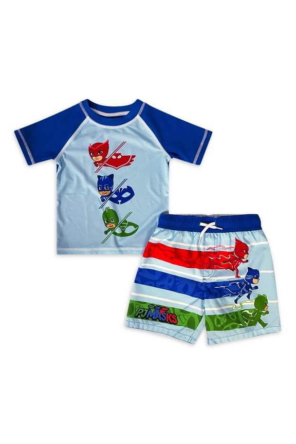 Toddler Boy Rash Guard & Swim Trunks, 2pc Set