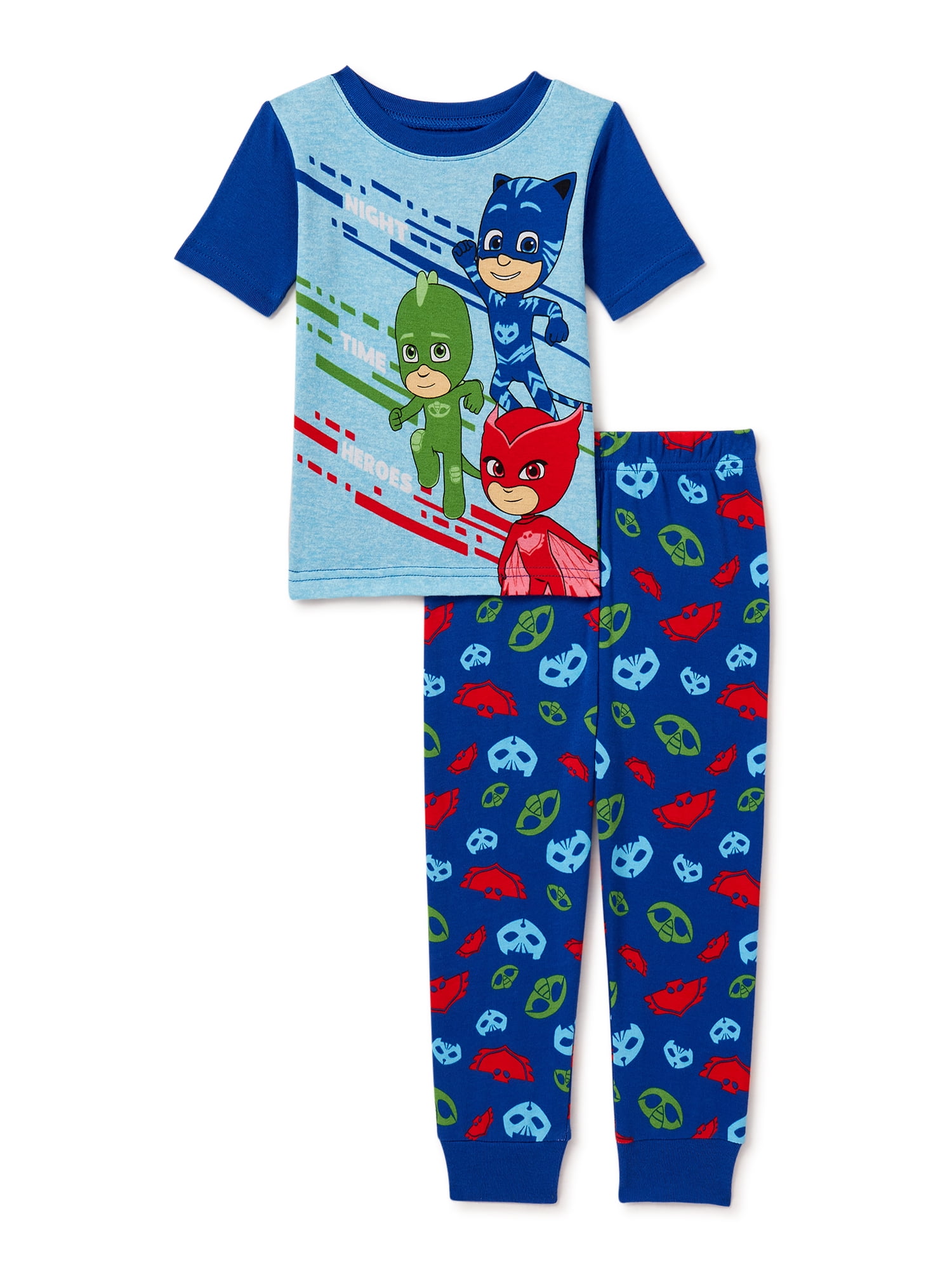 PJ Masks Toddler Boys' Cotton Pajamas, 2-Piece Set - Walmart.com