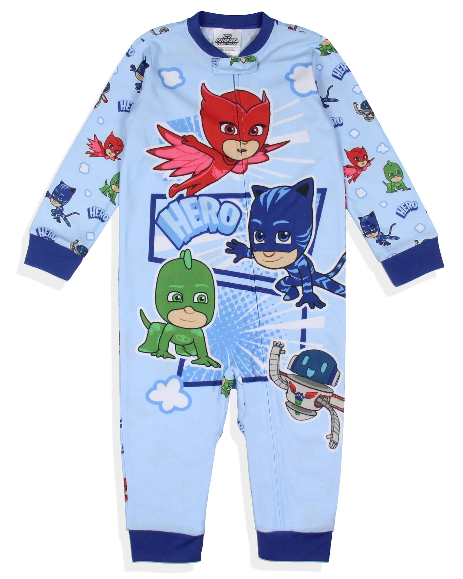 PJ Masks Toddler Boys Gekko Catboy Owlette Hero Footless Sleeper Pajama