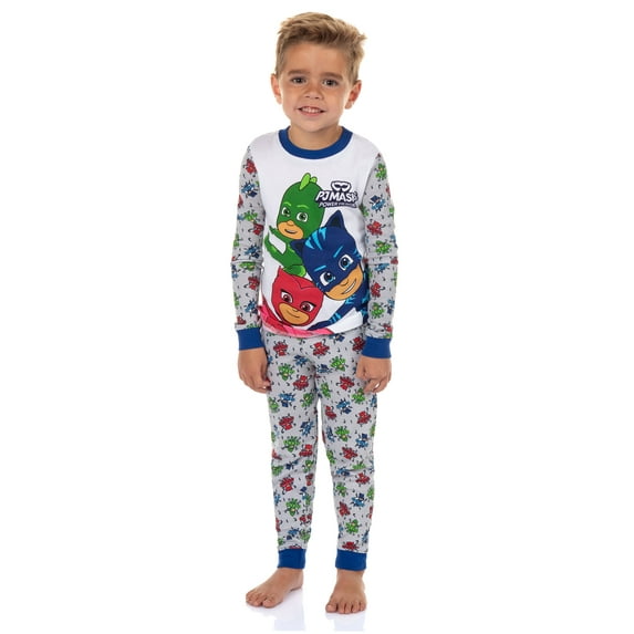 PJ Masks Toddler Boys' Gekko Catboy Owlette Title Logo Sleep Pajama Set