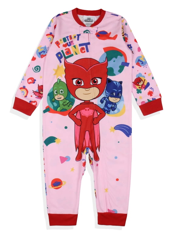 PJ Masks Toddler Girls' Gekko Catboy Owlette Protect Our Planet Pajama