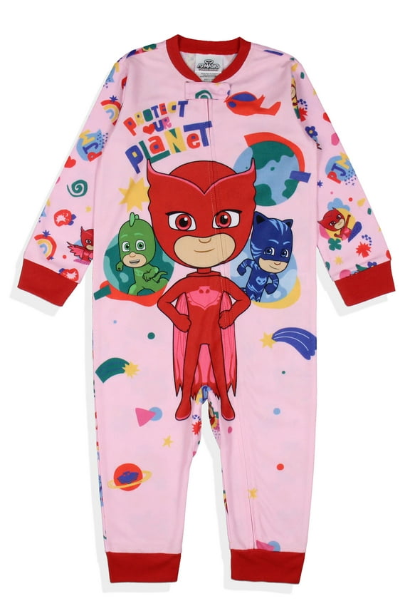 PJ Masks Toddler Girls' Gekko Catboy Owlette Protect Our Planet Pajama