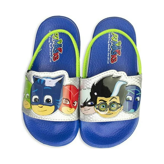 PJ Masks Toddler Sandals,Slip on Slides with Backstrap Catboy Gekko Owlette Romeo,Mismatch Heroes Vs Villains