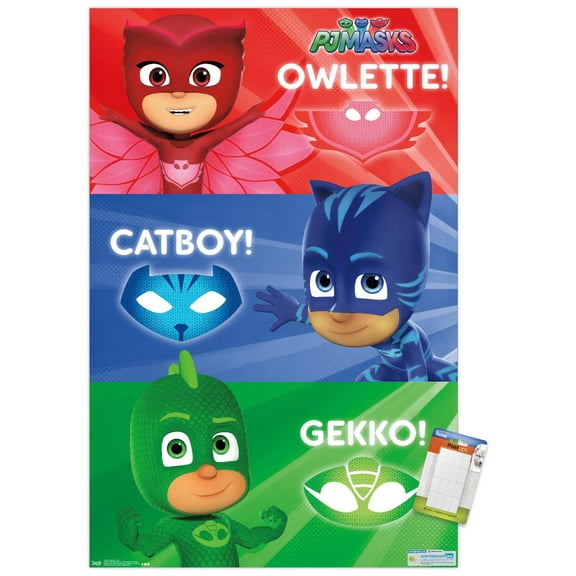 PJ Masks - Trio Wall Poster, 22.375" x 34"