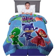 PJ Masks on Our Way Reversible Twin & Full Comforter Set for Kids Bedroom, 1 Each