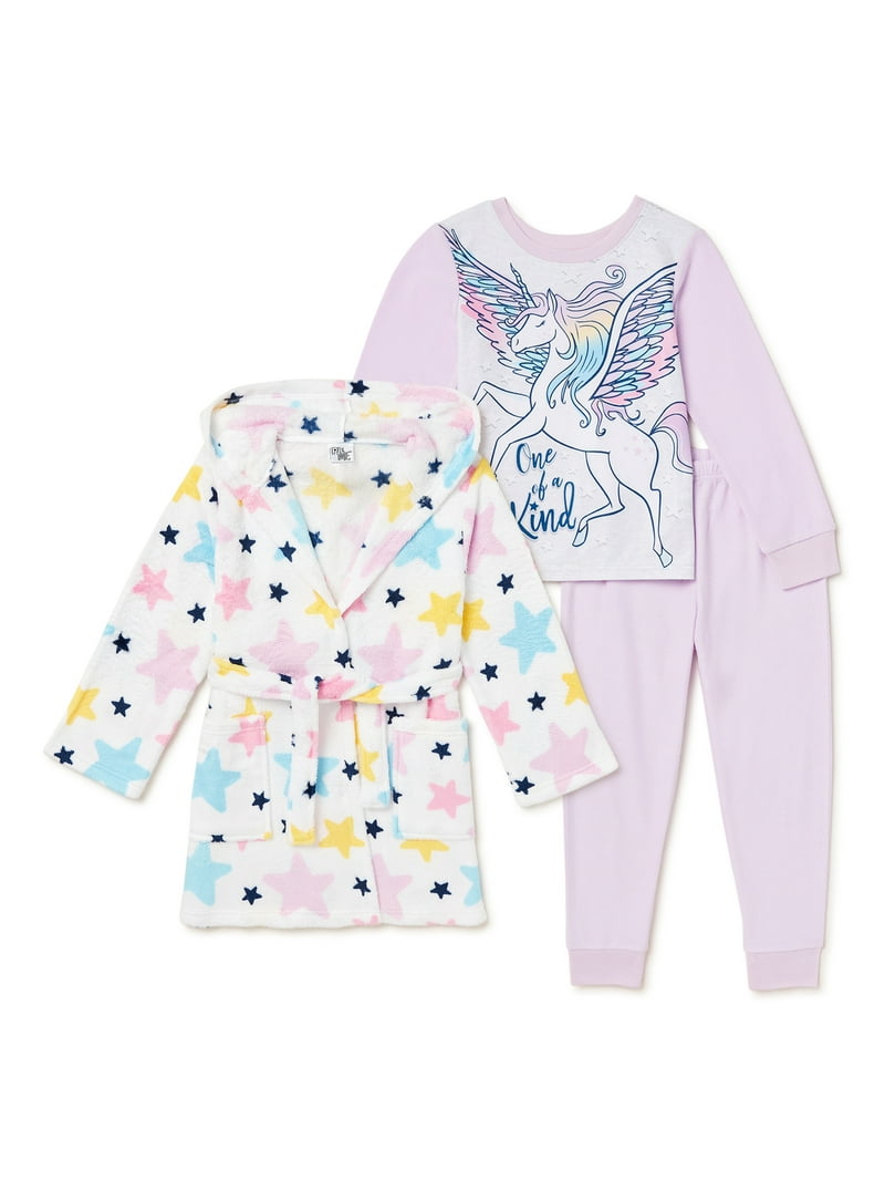 PJ Me Girls 3-Piece Pajama Robe Set