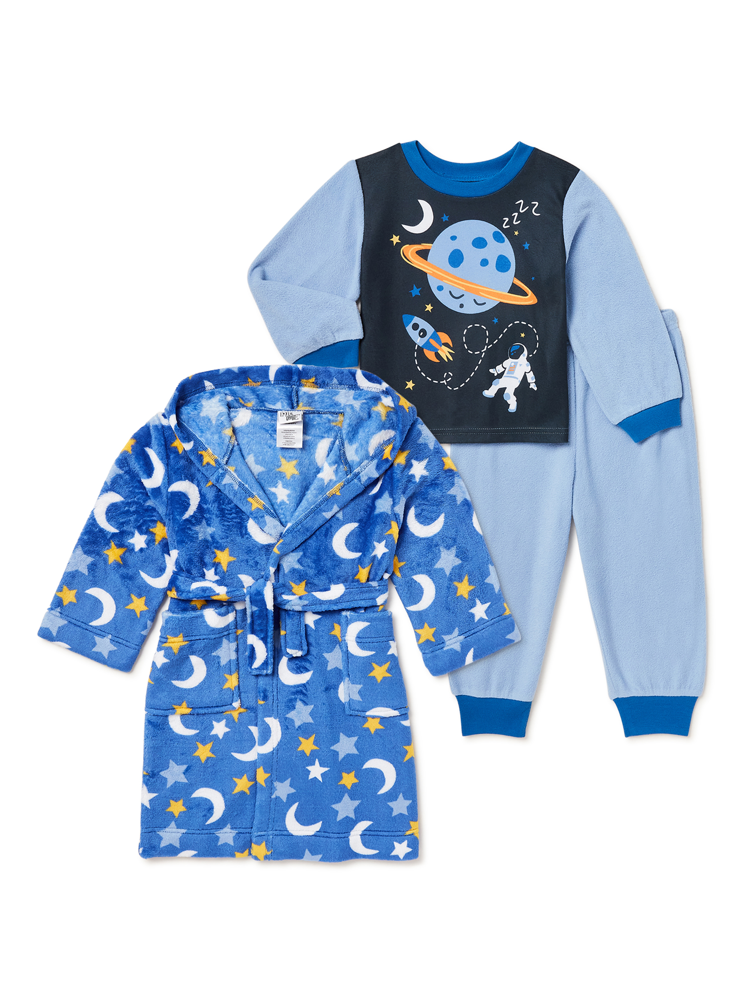 PJ & Me Toddler Boys' Pajama and Robe Set, 3-Piece - image 1 of 3