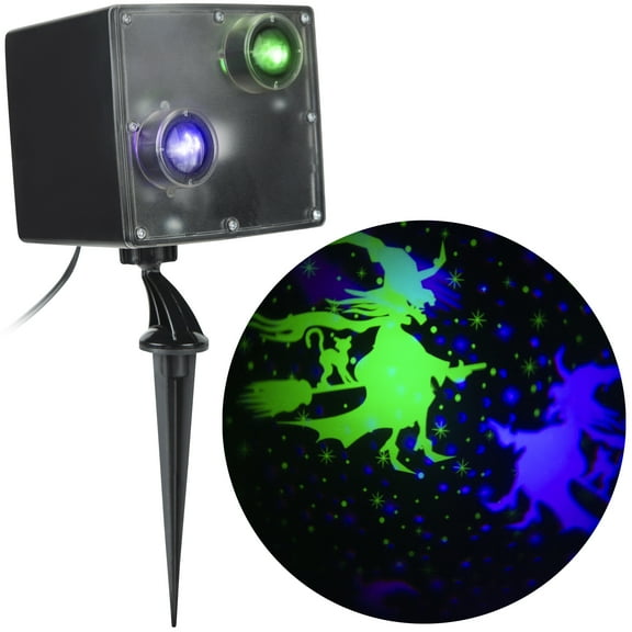 Halloween Projection Light Swirling Storm Flying Witch 5.27 in x 5.15 in x 13.26 in 1.47 lb