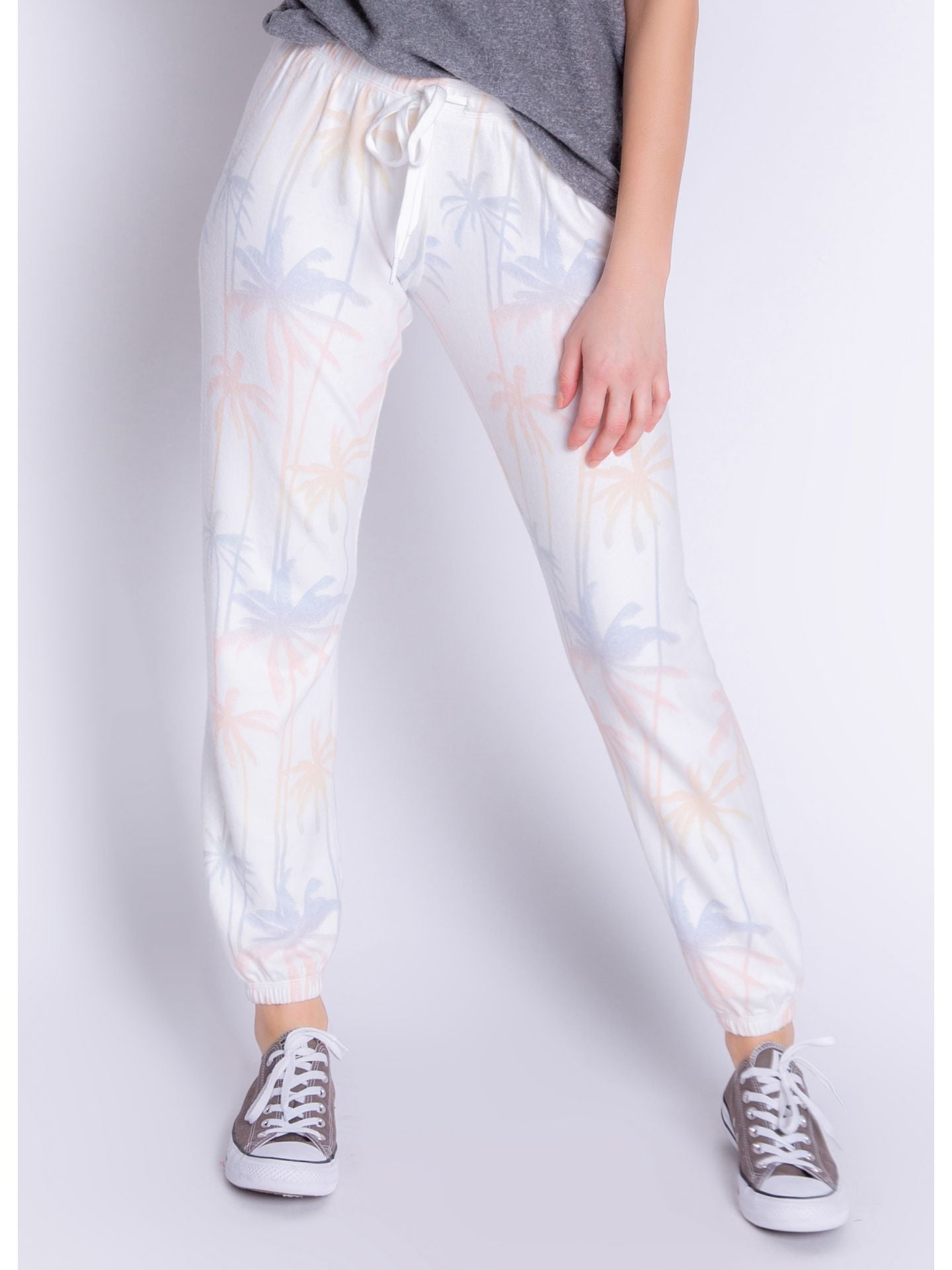 PJ Salvage Women s Lounge Life Banded Jogger Pants Ivory XLarge