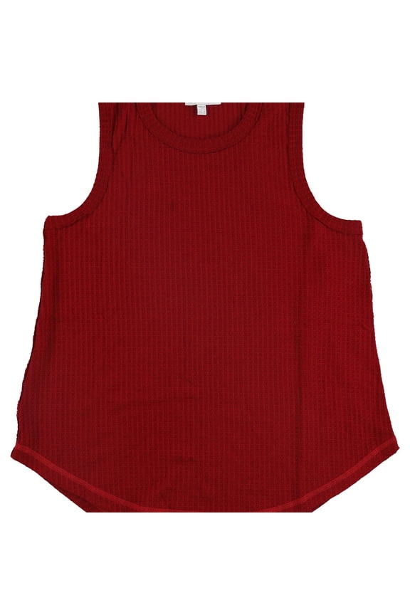 P.J. Salvage Womens Thermal Pajama Sleep Tank Top, Red, Small