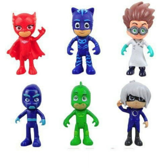 PJ Toys PJ Masks Catboy Owlette Gekko Birthday Cake Toppers, by PJ Toys (6 Count)