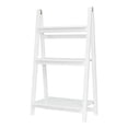 thumbnail image 1 of PJ Wood 3 Tier Foldable Bookshelf Wooden Storage Rack Display Stand for Home Office, White, 1 of 11