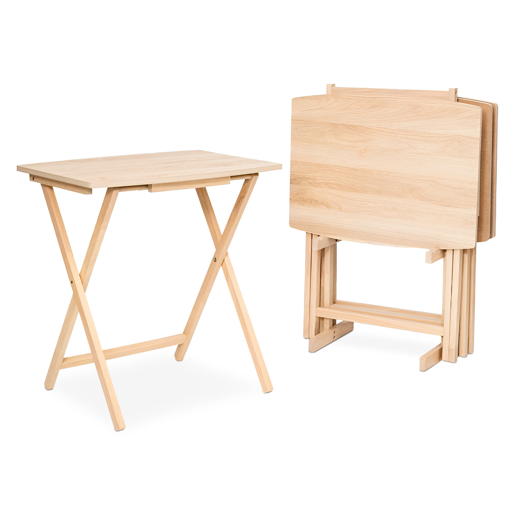 PJ Wood 5 Pack XL Oversize Tray Table for Living Room or Kitchen