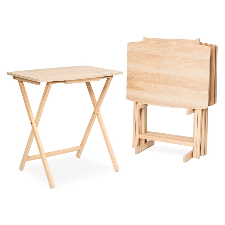 PJ Wood 5 Pack XL Oversize Tray Table for Living Room or Kitchen