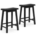 thumbnail image 1 of PJ Wood Classic 24 In Saddle Seat Kitchen Bar Stool, Natural (2 Pack), 1 of 10