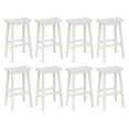 thumbnail image 1 of PJ Wood Classic 29'' Saddle Seat Kitchen Bar Counter Stool, White (8 Pack), 1 of 7