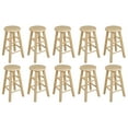 thumbnail image 1 of PJ Wood Classic Round-Seat 24" Kitchen Counter Stools, Natural (Set of 10), 1 of 8