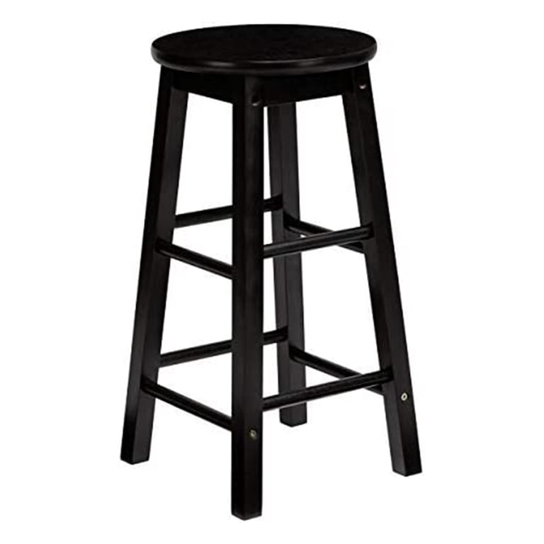 glp 1 dark stool PJ Wood, Kitchen Counter Stool, 29 Inch Tall, Black Set of 2