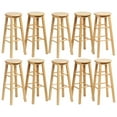 thumbnail image 1 of PJ Wood Classic Round Seat 29" Kitchen Counter Stools, Natural (Set of 10), 1 of 9