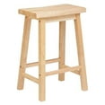 thumbnail image 1 of Open Box PJ Wood Classic Saddle-Seat 24" Kitchen, Table, & Bar Counter Stool, 1 of 9
