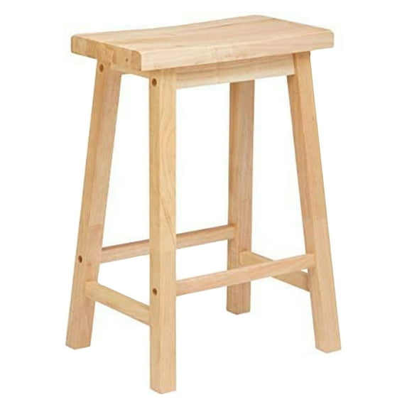 Open Box PJ Wood Classic Saddle-Seat 24" Kitchen, Table, & Bar Counter Stool