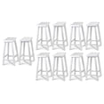 thumbnail image 1 of PJ Wood Classic Saddle-Seat 24In Kitchen Counter Stools, White (10 Pack), 1 of 7