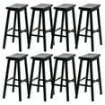 thumbnail image 1 of PJ Wood Classic Saddle-Seat 29" Kitchen Counter Stools, Black (8 Pack), 1 of 12