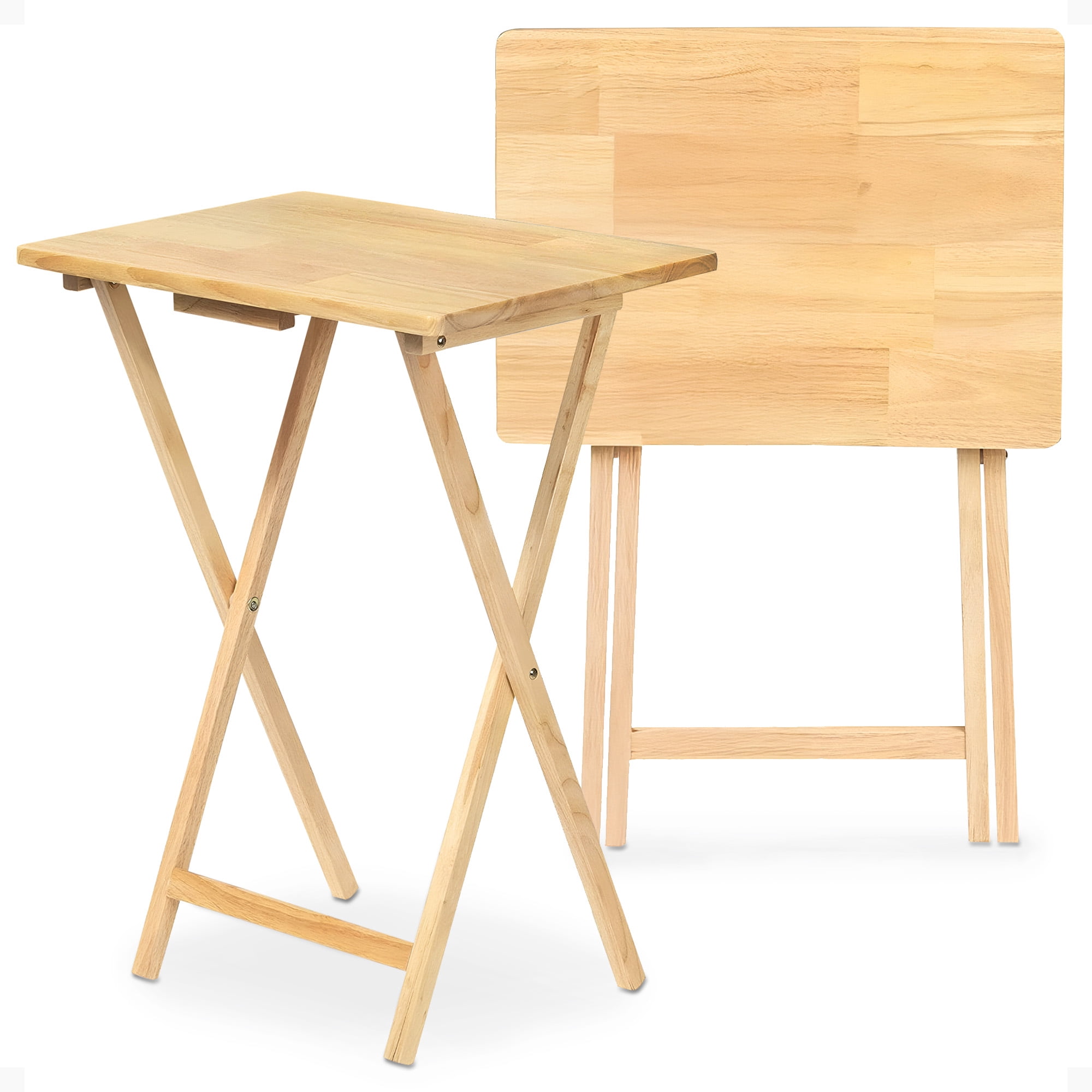 Table Snack Pliante Home Vida – Bois De Pin Naturel, Table D’Appoint Pratique Pour Canapé, Ordinateur, Repas