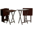 thumbnail image 1 of PJ Wood Folding TV Snack Tray Table with Compact Storage Rack, (Set of 7), 1 of 13