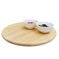 thumbnail image 1 of PJ Wood Round Wooden Lazy Susan Organizer Turntable Tray for Kitchen Cabinet, Natural, 1 of 11
