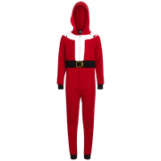 PJ'S & PRESENTS Girls' Christmas Pajamas - One Piece Fleece Hooded Onesie Pajamas Xmas Holiday (4-12)