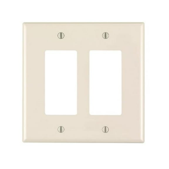 PJ262-00T Decora Receptacle Wallplate  Light Almond - 2 Gang