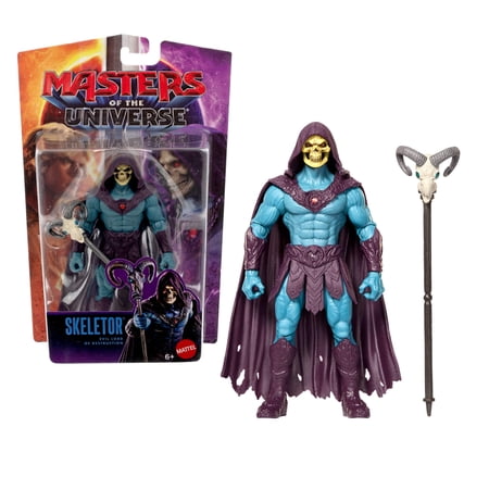 Masters of the Universe 2026 Movie Skeletor 5.5 Inch Action Figure Villain Toy, Havoc Staff
